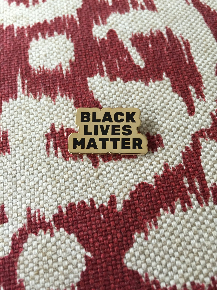 Black Lives Matter Lapel Pin Gold Radical Dreams Pins